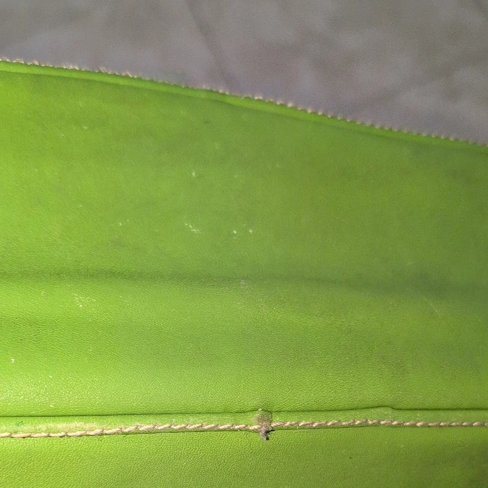 ANTONIO MELANI Green Satchel with Silver Accents